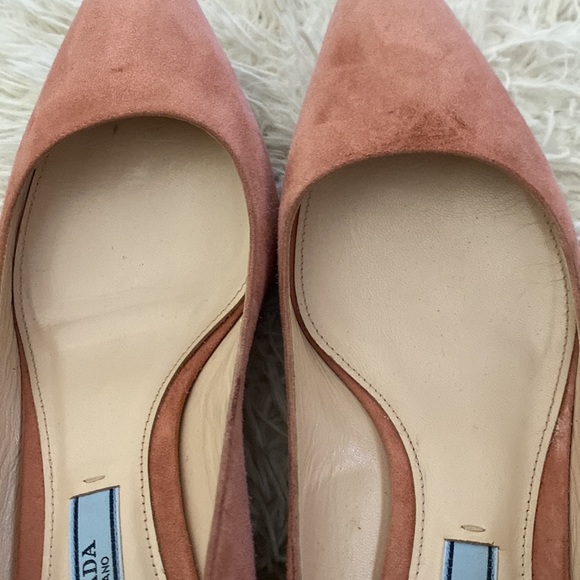Prada Light Pink Ponty-toe kitten heels pumps - Picture 12 of 16